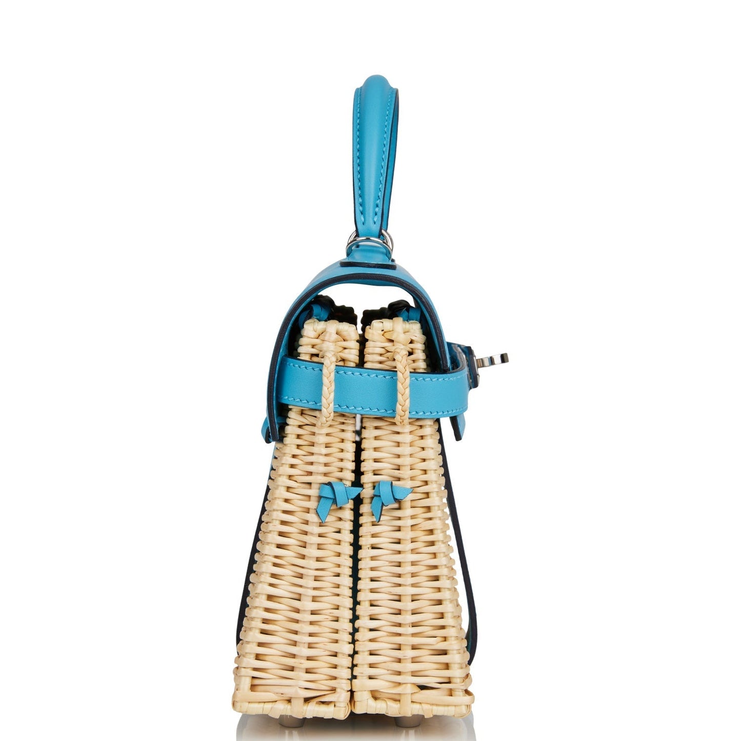 Hermes Mini Picnic Kelly 20 Bleu du Nord Swift Palladium Hardware