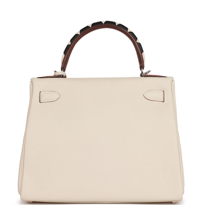 Hermes Kelly Retourne 28 Craie Au Gallop Togo Palladium Hardware