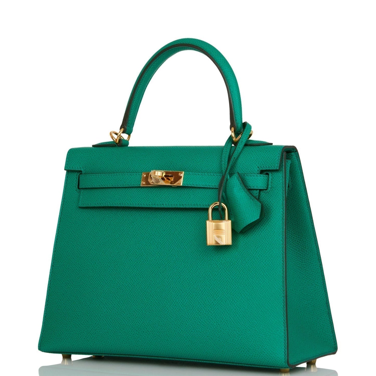 Hermes Kelly Sellier 25 Vert Jade Epsom Gold Hardware