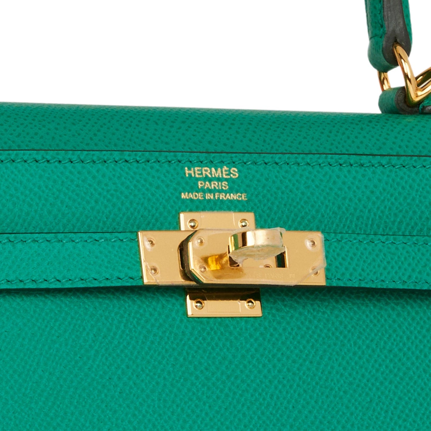 Hermes Kelly Sellier 25 Vert Jade Epsom Gold Hardware