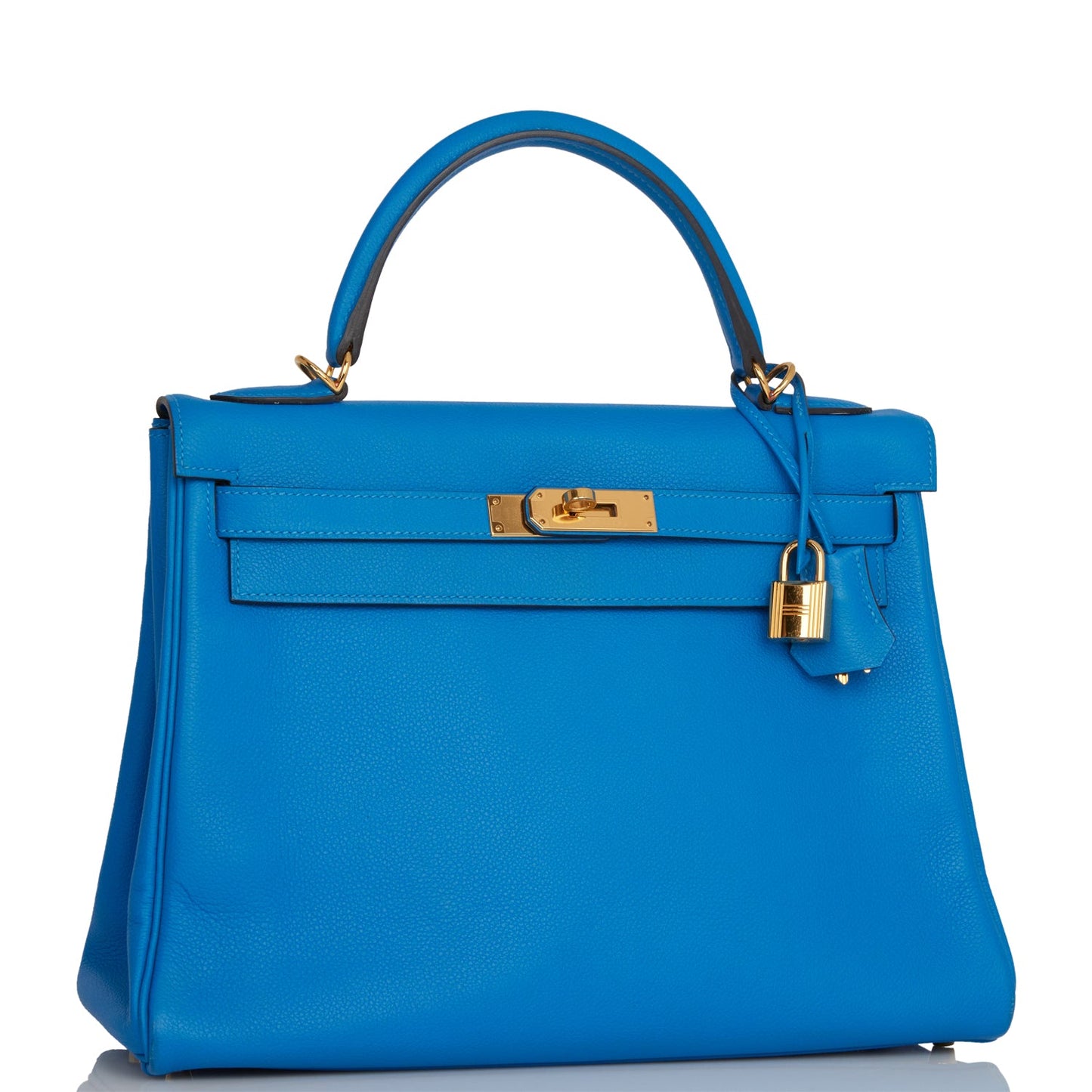 Hermes Kelly Retourne 32 Bleu Hydra Evercolor Gold Hardware