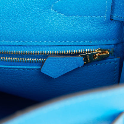 Hermes Kelly Retourne 32 Bleu Hydra Evercolor Gold Hardware