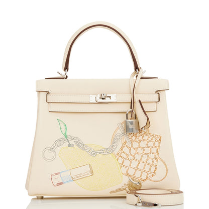 Hermes Kelly Retourne 25 In & Out Nata Swift Palladium Hardware