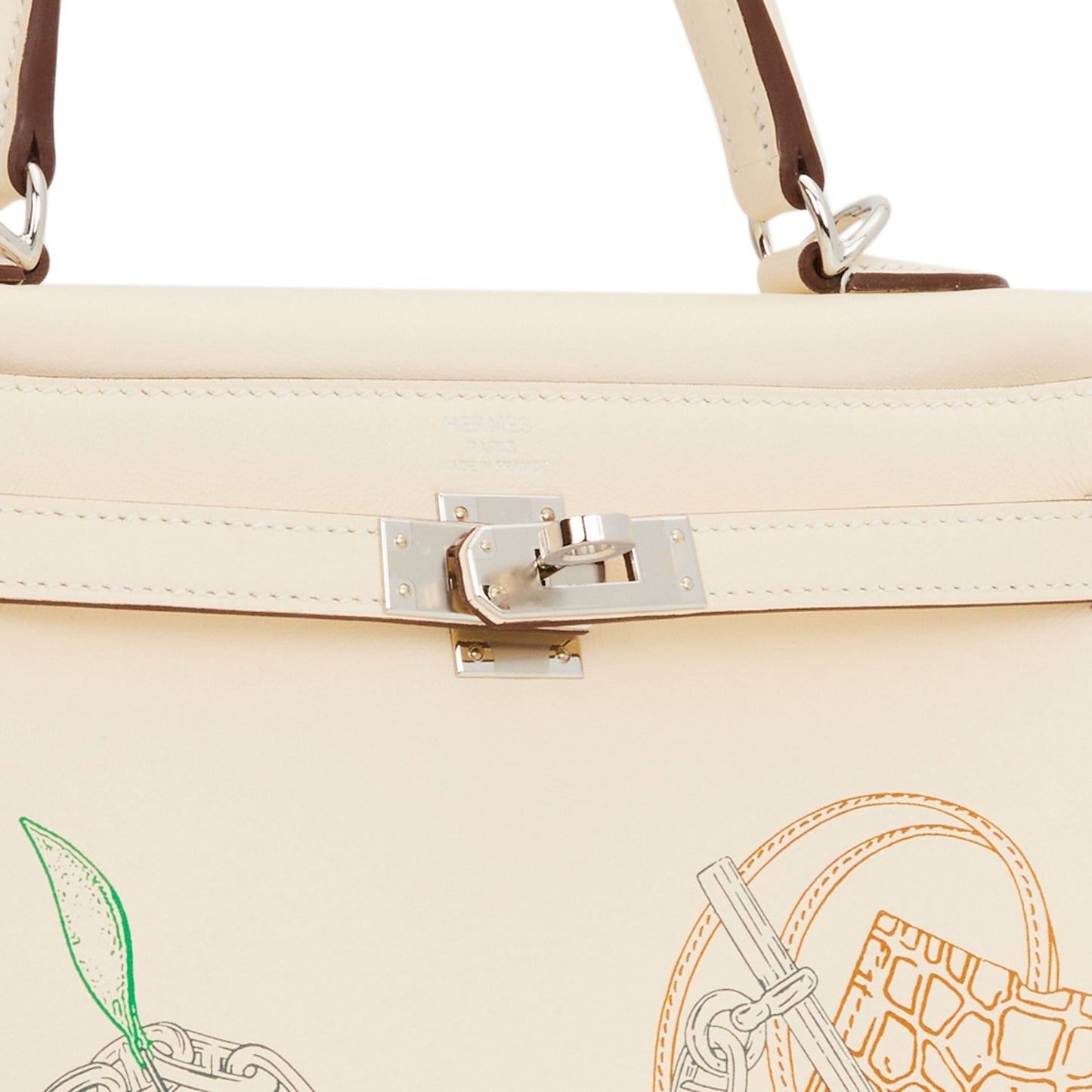 Hermes Kelly Retourne 25 In & Out Nata Swift Palladium Hardware