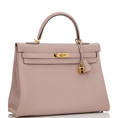 Hermes Kelly Retourne 32 Glycine Clemence Gold Hardware