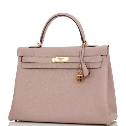 Hermes Kelly Retourne 32 Glycine Clemence Gold Hardware