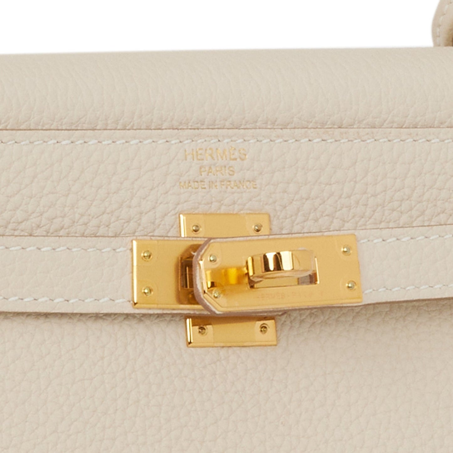 Hermes Kelly Retourne 25 Craie Togo Gold Hardware