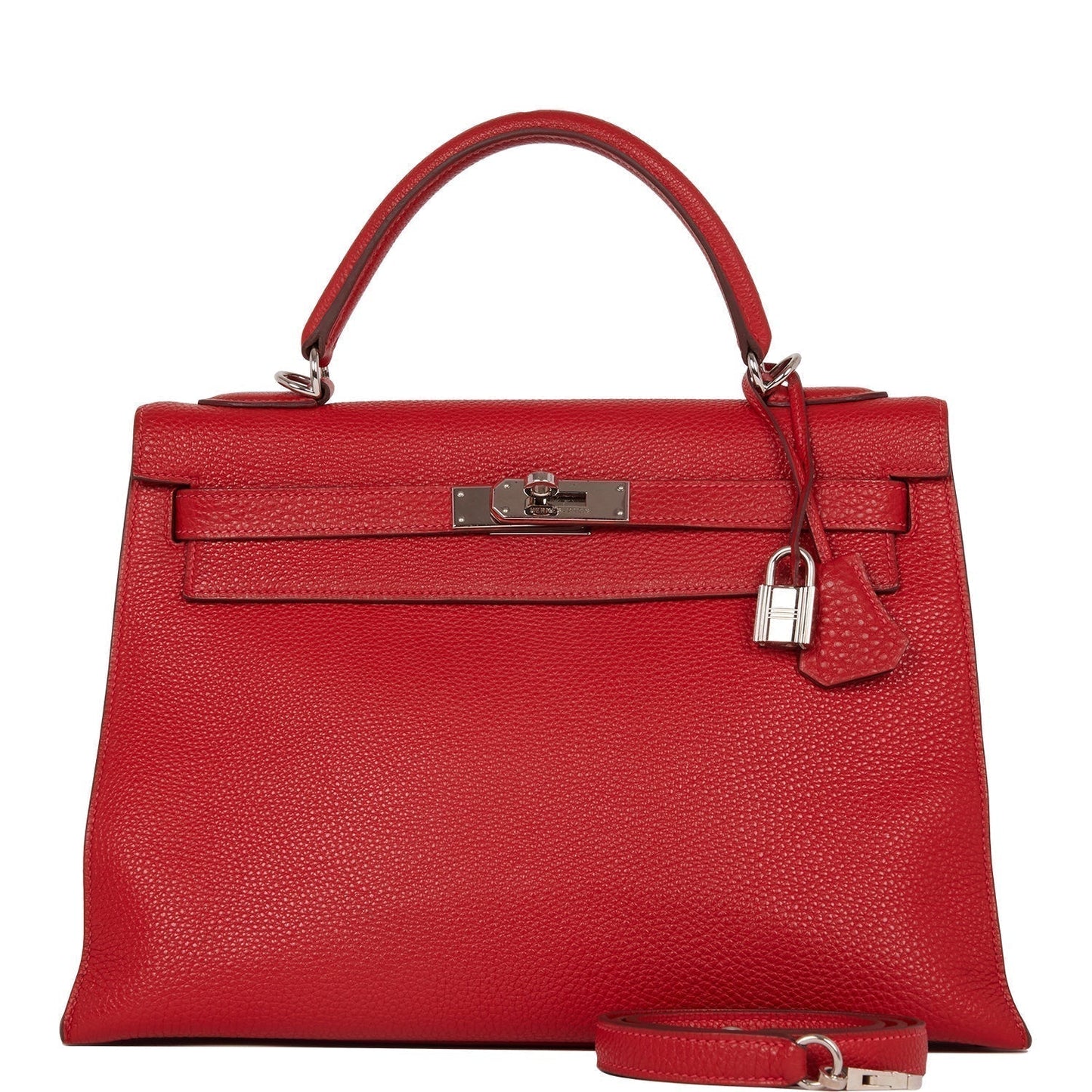 Hermes Kelly Mou 32 Vermillion Togo Palladium Hardware