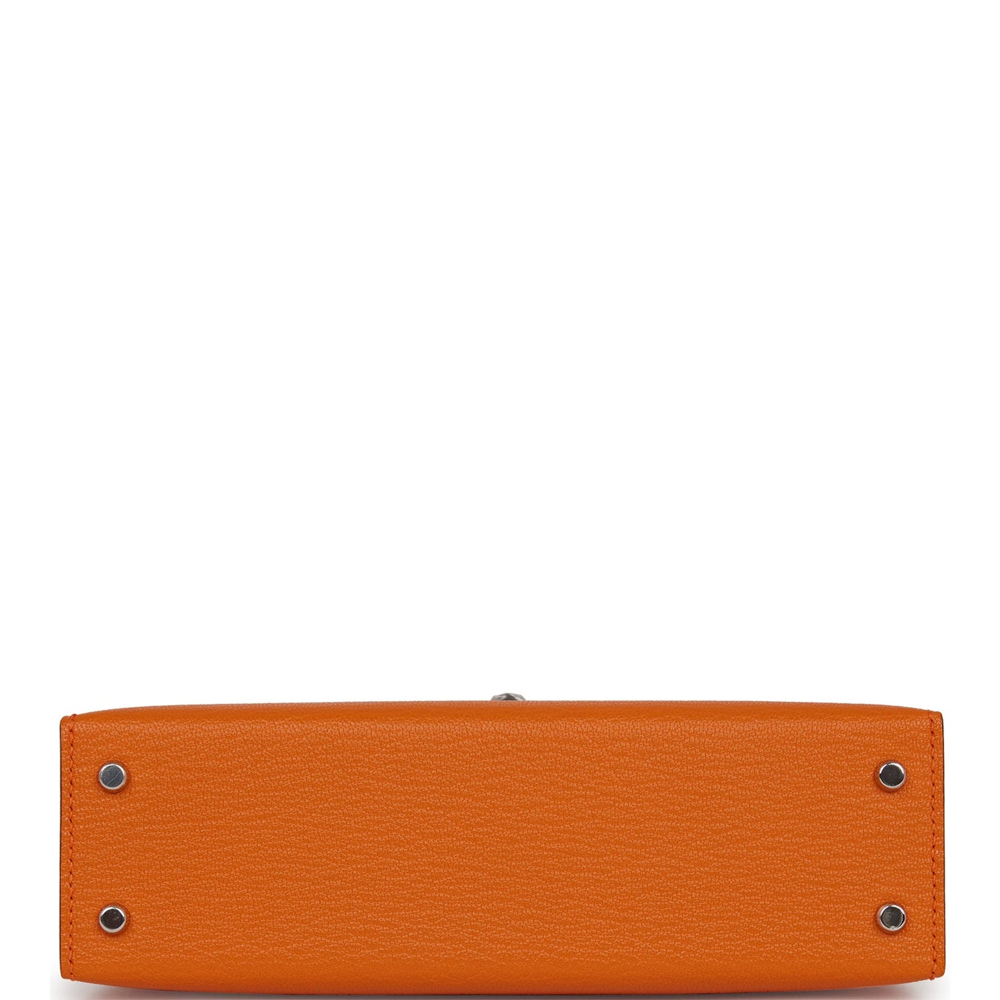 Hermes Kelly Sellier 20 Orange Verso Chèvre Palladium Hardware