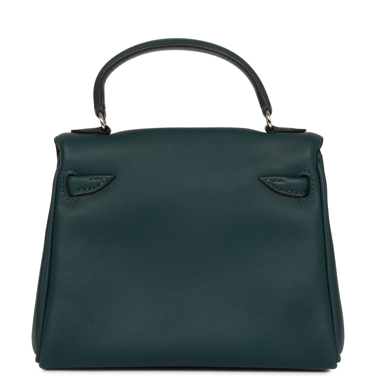 Hermes "Quelle Idolle" Kelly Doll Touch Vert Cypress Swift and Black Shiny Alligator Palladium Hardware