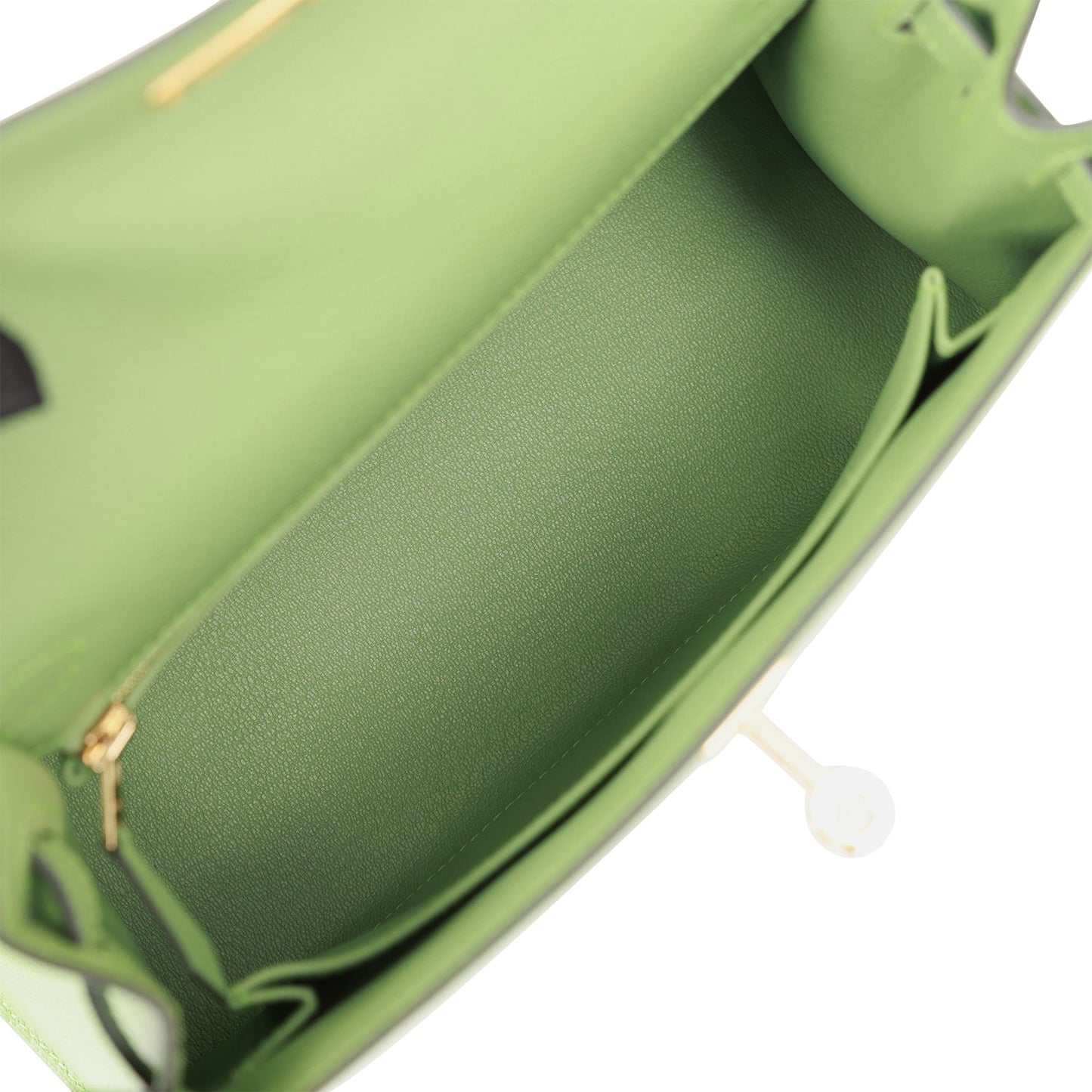 Hermes Kelly Sellier 25 Vert Criquet Epsom Gold Hardware