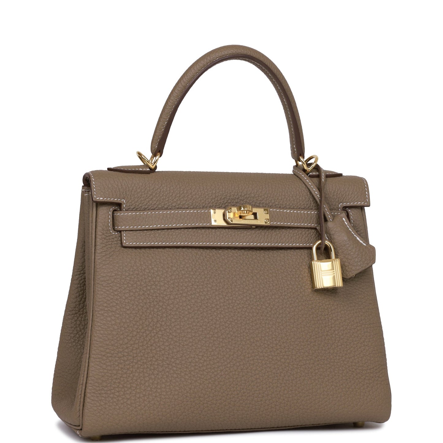 Hermes Kelly Retourne 25 Etoupe Togo Gold Hardware