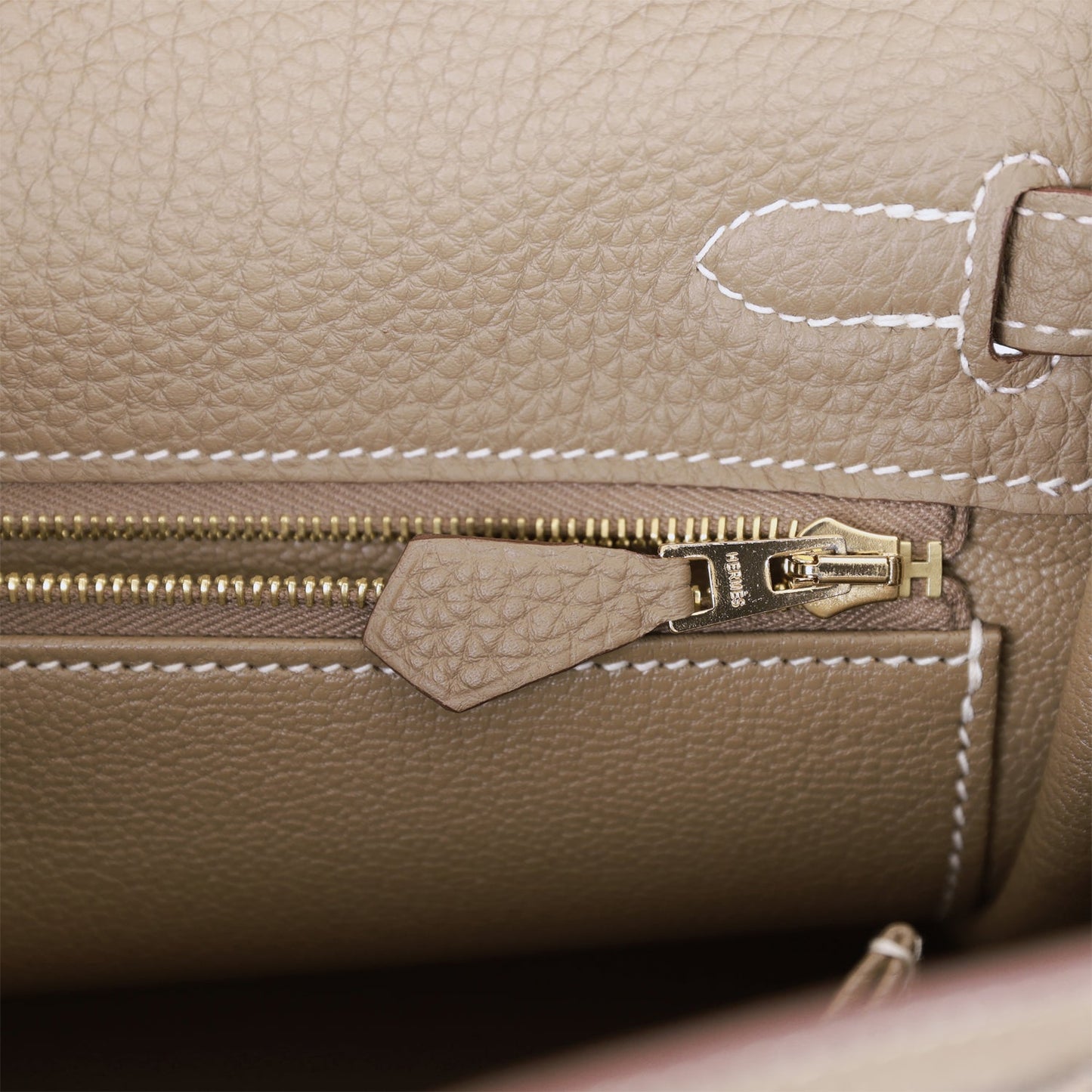 Hermes Kelly Retourne 25 Etoupe Togo Gold Hardware