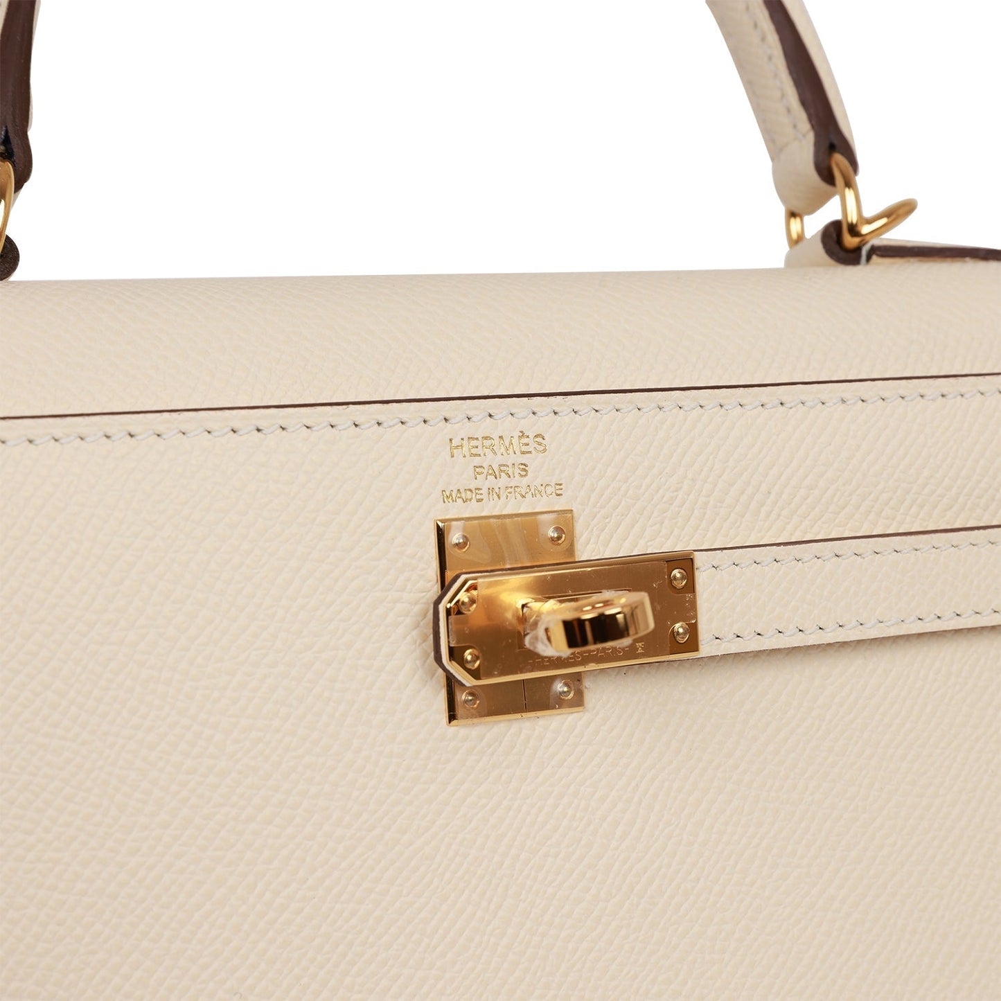 Hermes Kelly Sellier 25 Nata Epsom Gold Hardware