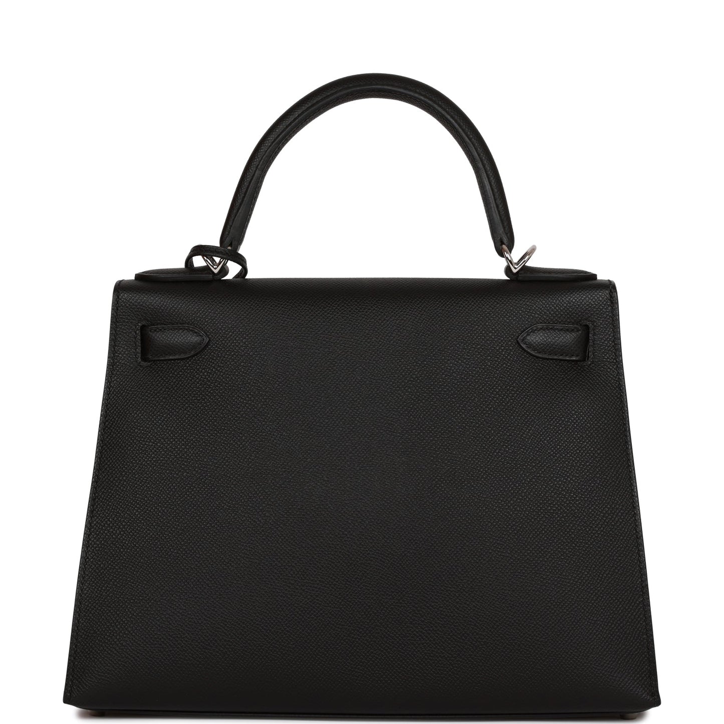 Hermes Kelly Sellier 28 Black Epsom Palladium Hardware