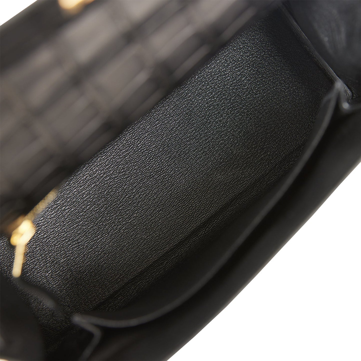 Hermes Kelly Retourne 25 Black Matte Alligator Gold Hardware