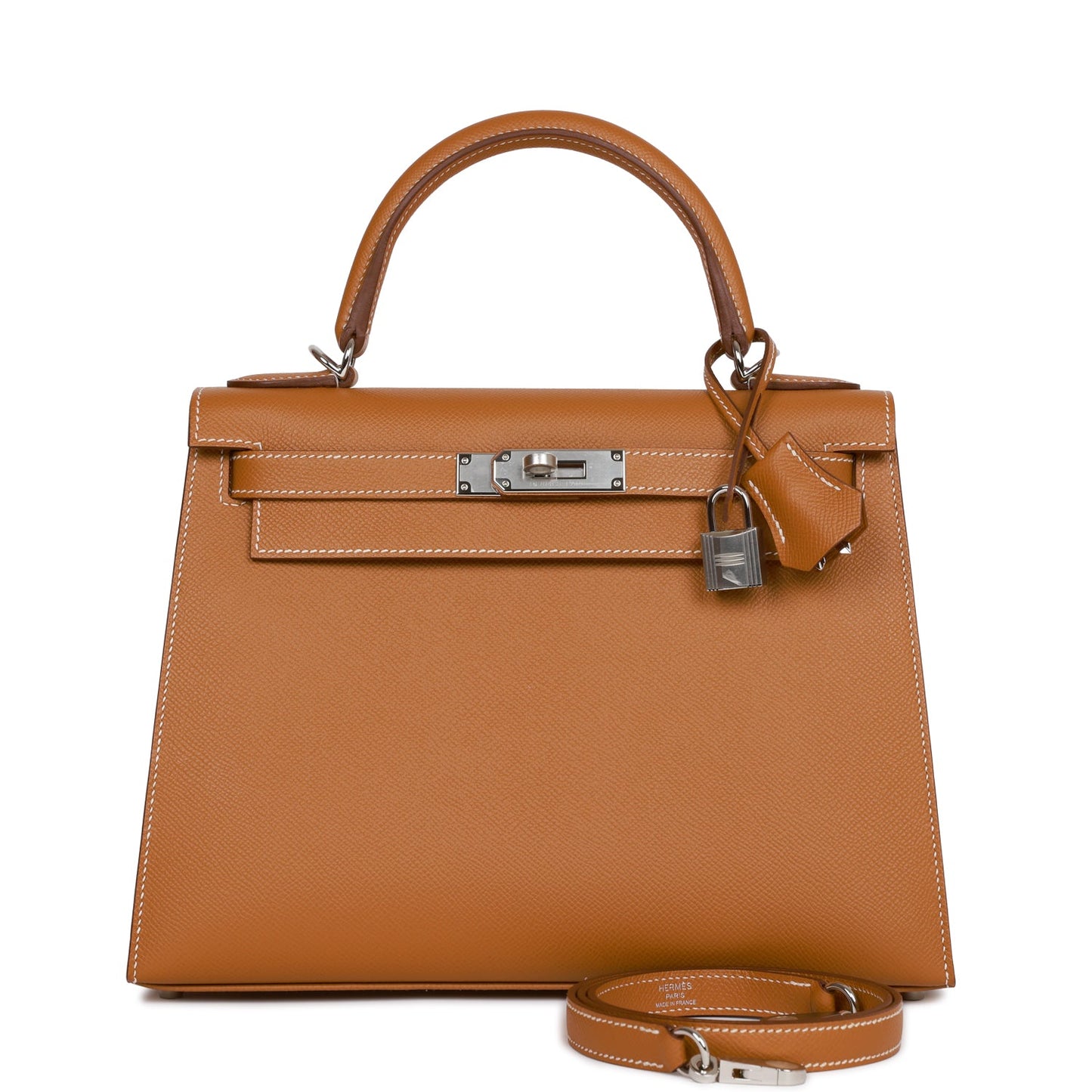 Hermes Kelly Sellier 28 Gold Epsom Palladium Hardware