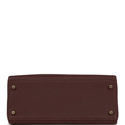 Hermes Kelly Retourne 28 Bordeaux Togo Gold Hardware