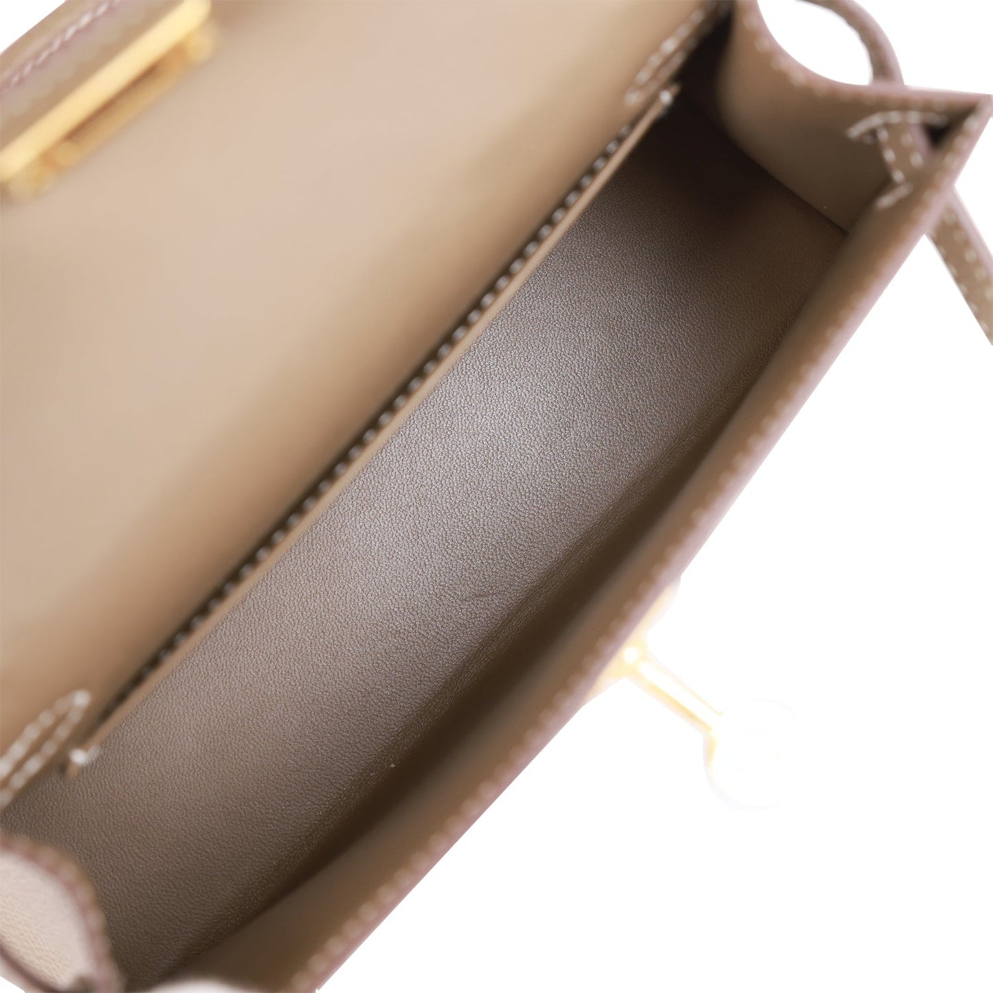 Hermes Kelly Sellier 20 Etoupe Epsom Gold Hardware