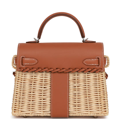 Hermes Mini Picnic Kelly 20 Gold Swift Palladium Hardware