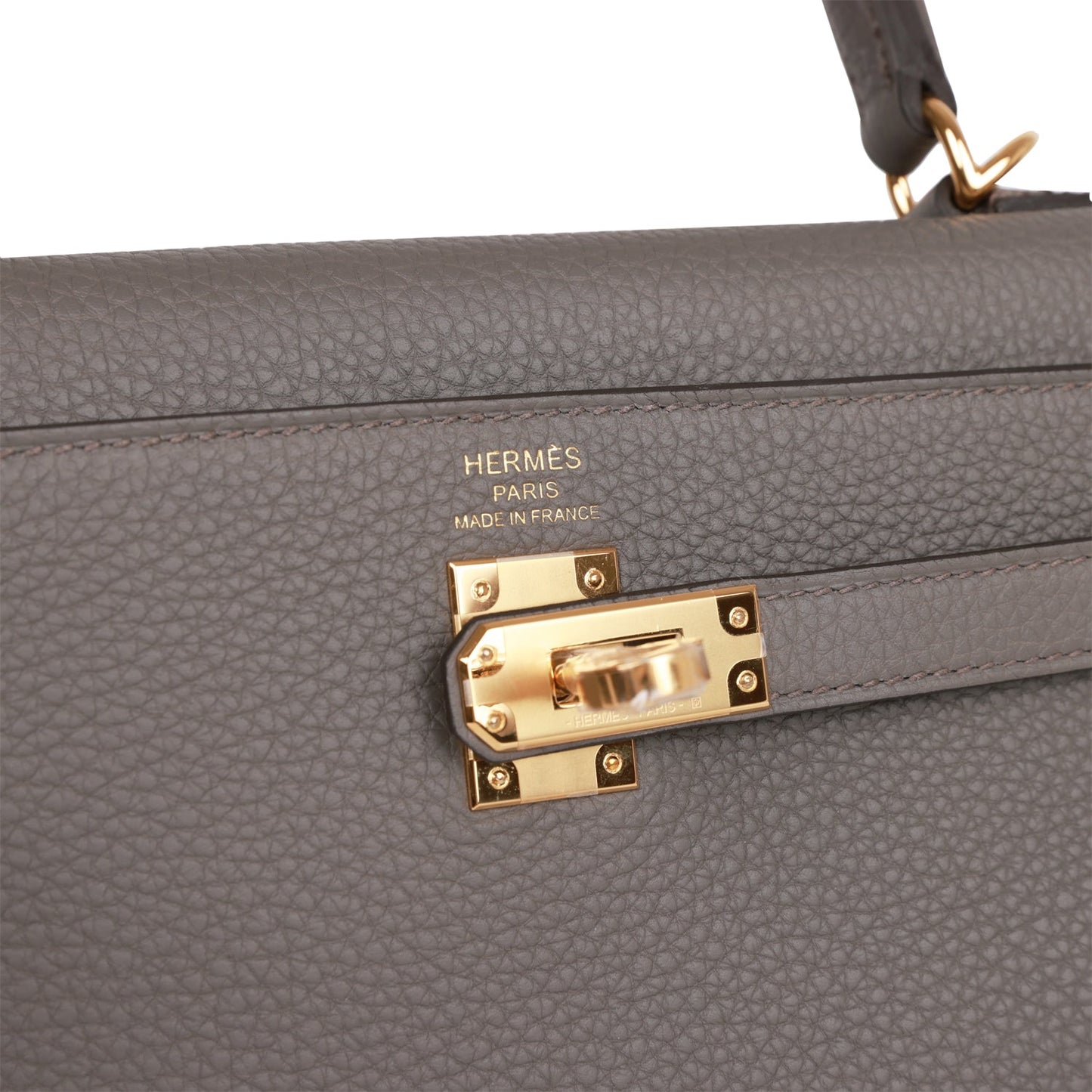 Hermes Kelly Retourne 25 Etain Togo Gold Hardware