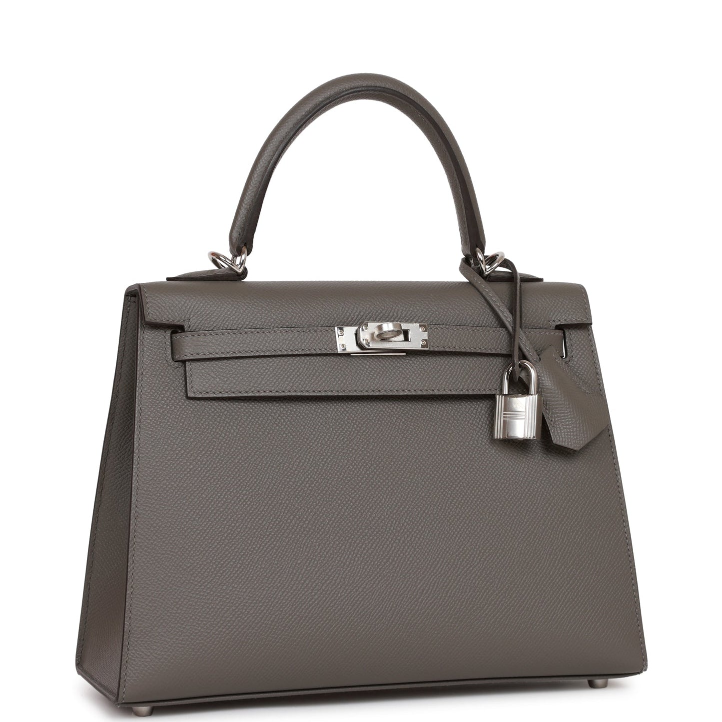 Hermes Kelly Sellier 25 Gris Meyer Epsom Palladium Hardware