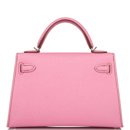 Hermes Kelly Sellier 20 Bubblegum Epsom Palladium Hardware