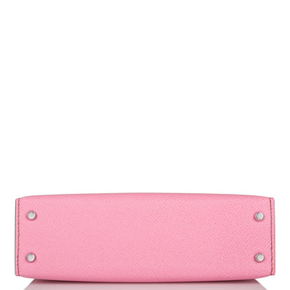 Hermes Kelly Sellier 20 Bubblegum Epsom Palladium Hardware