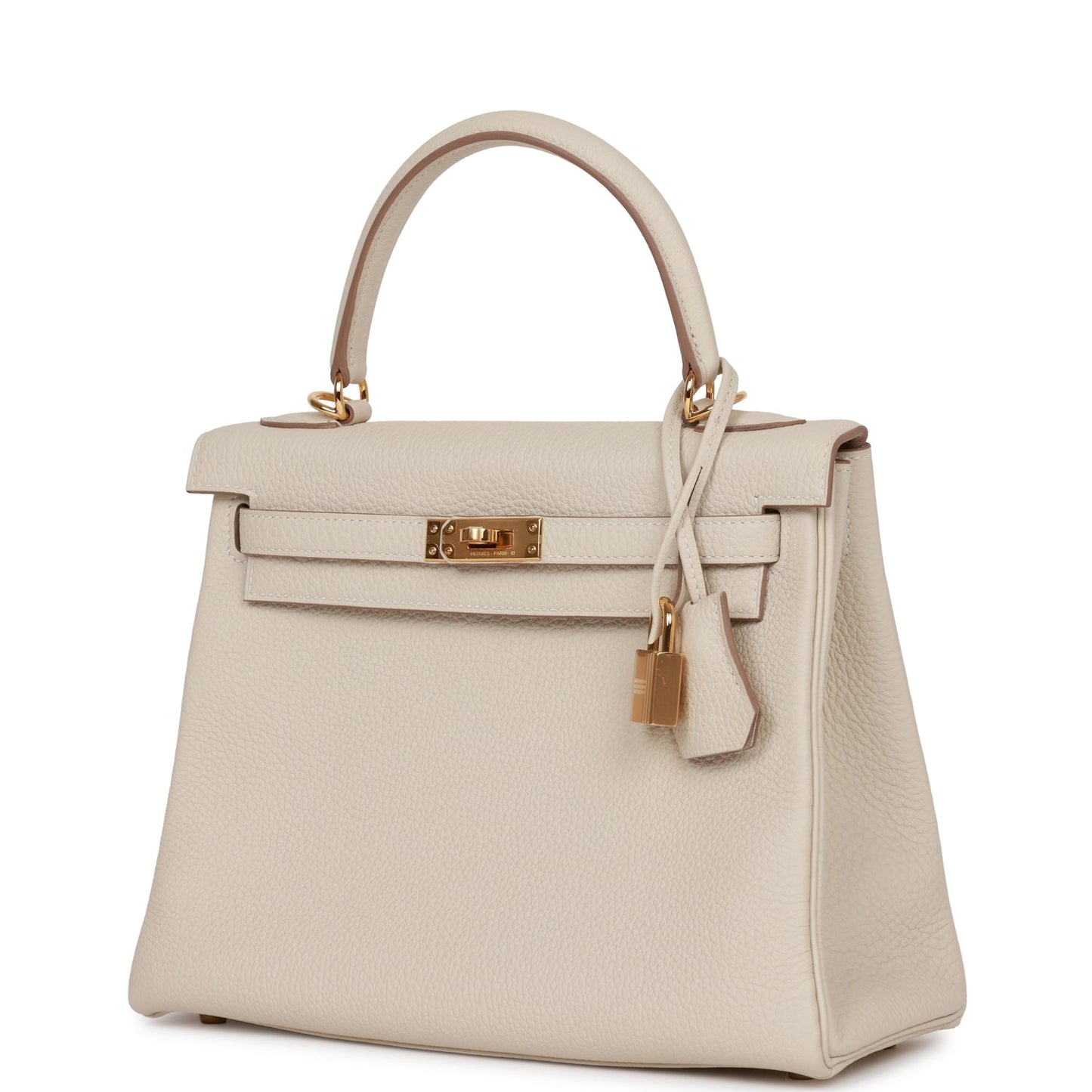 Hermes Kelly Retourne 25 Craie Togo Gold Hardware