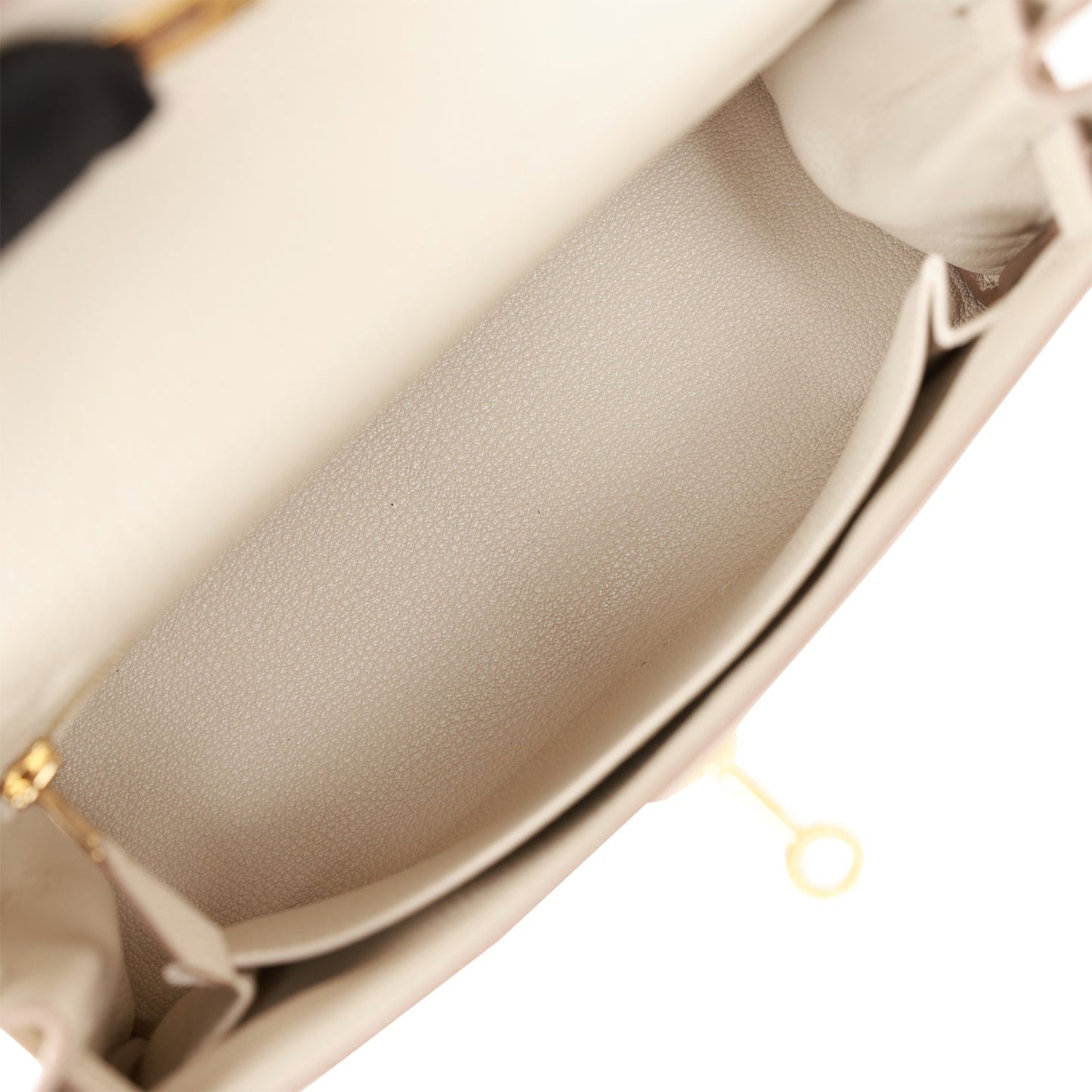 Hermes Kelly Retourne 25 Craie Togo Gold Hardware