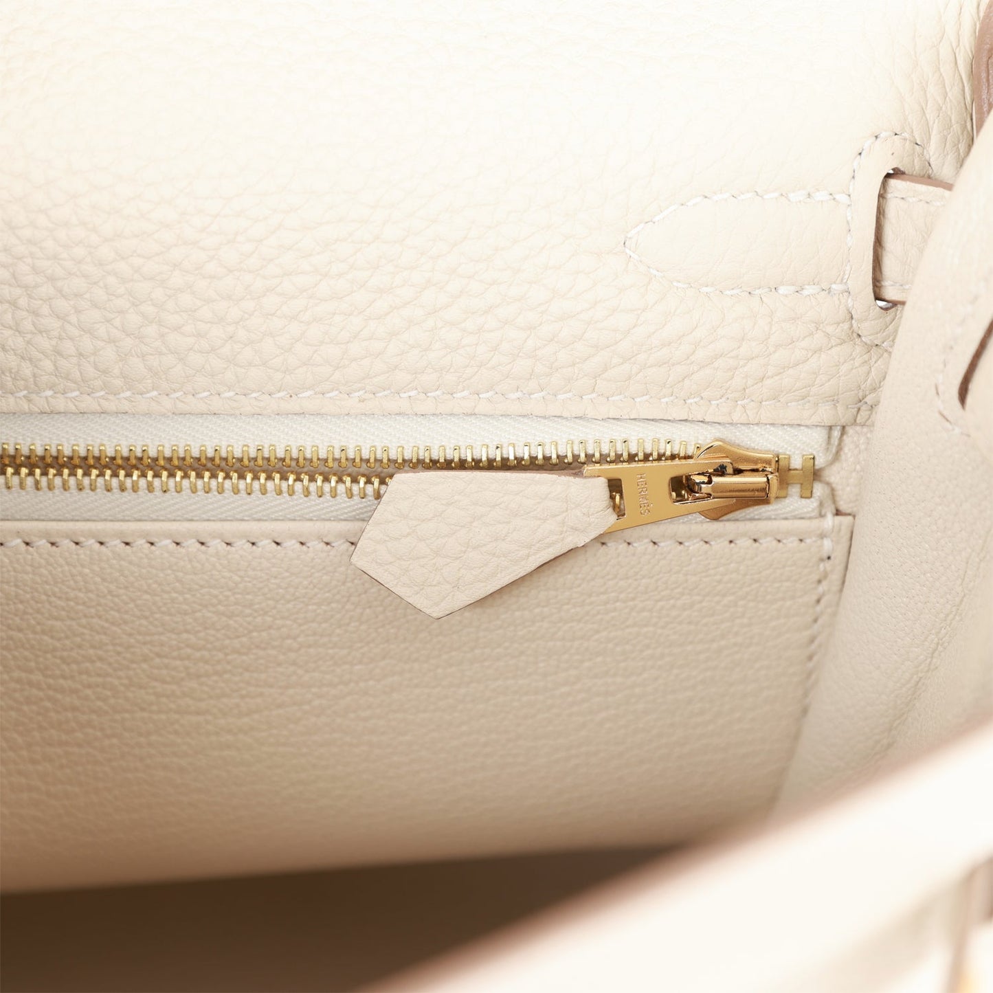 Hermes Kelly Retourne 25 Craie Togo Gold Hardware