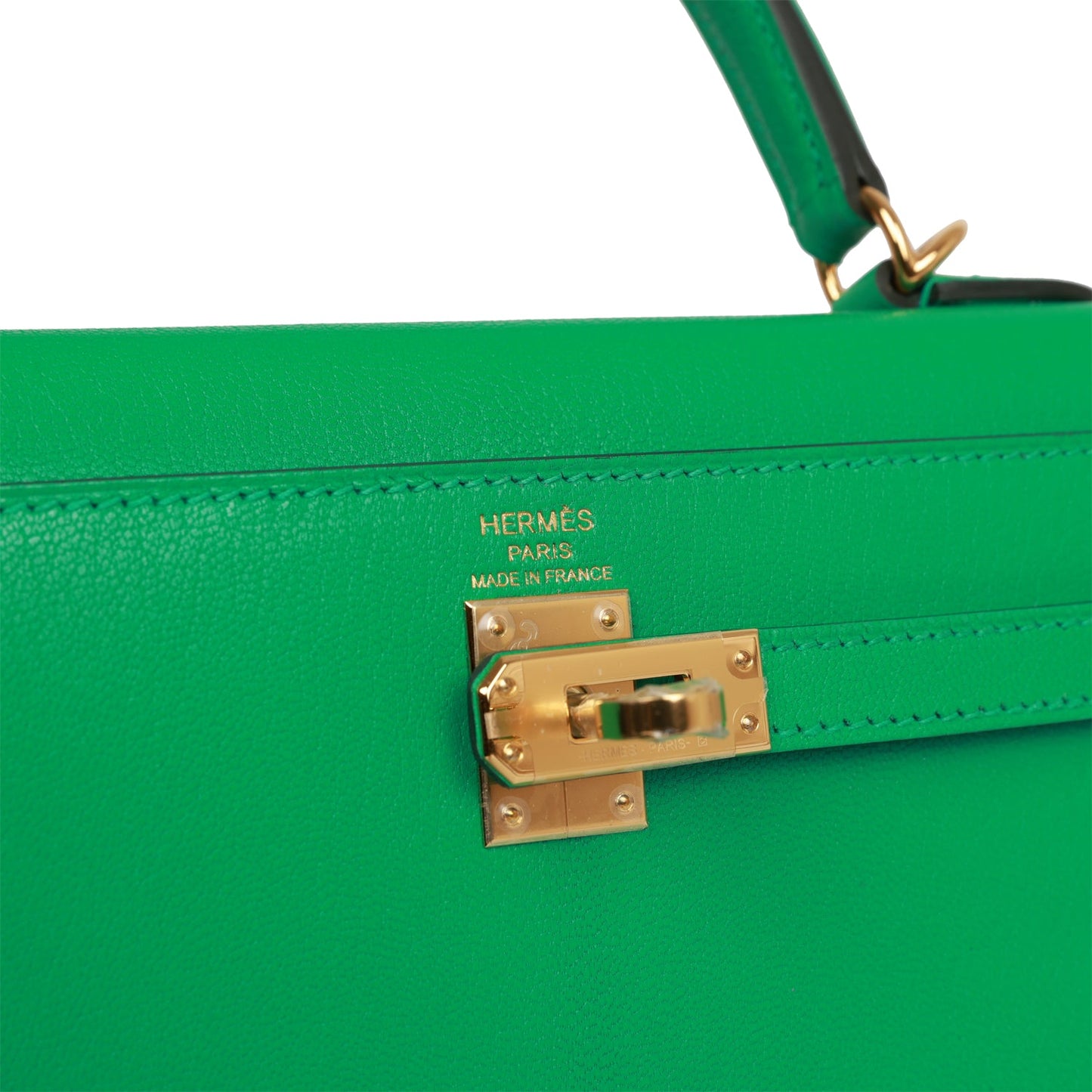 Hermes Kelly Sellier 25 Menthe Chevre Gold Hardware