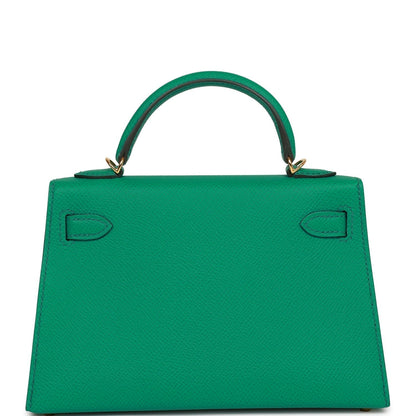 Hermes Kelly Sellier 20 Vert Jade Epsom Gold Hardware