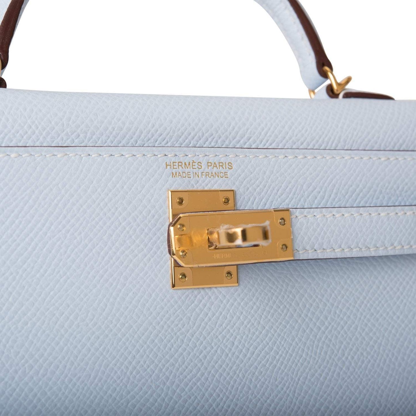 Hermes Kelly Sellier 20 Bleu Brume Epsom Gold Hardware