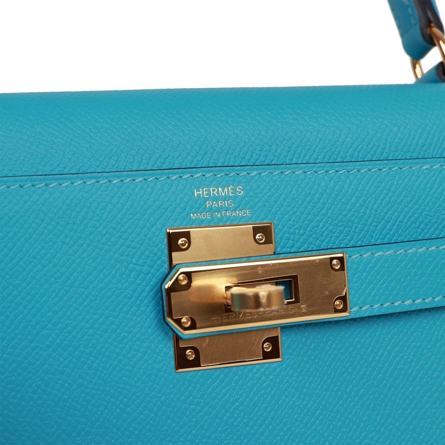 Hermes Kelly Sellier 28 Bleu du Nord Epsom Gold Hardware