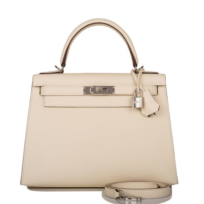 Hermes Kelly Sellier 28 Nata Verso Epsom Palladium Hardware