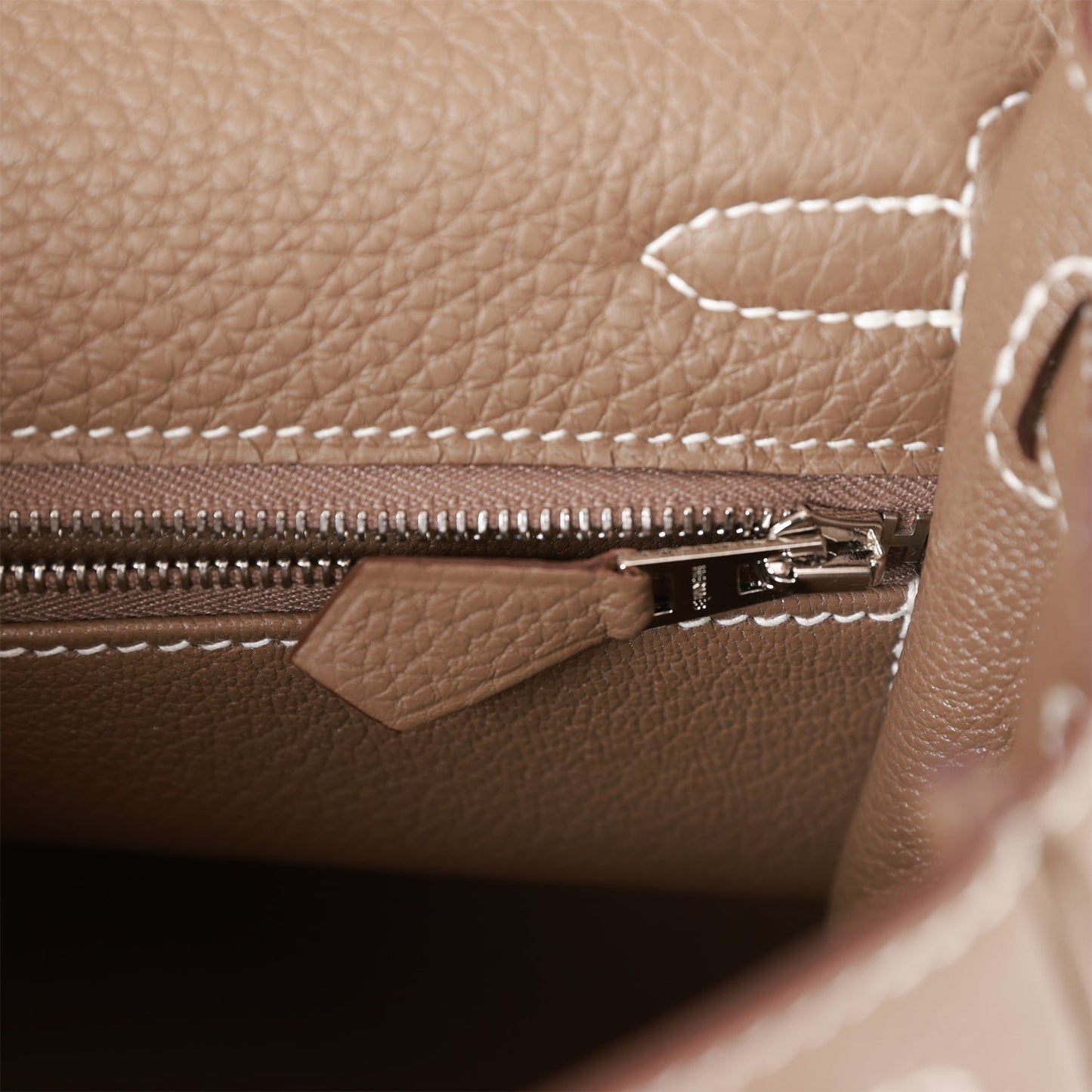 Hermes Kelly Retourne 25 Etoupe Togo Palladium Hardware