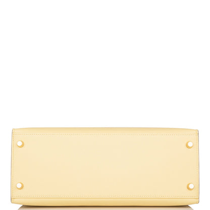 Hermes Kelly Sellier 28 Jaune Poussin Epsom Gold Hardware