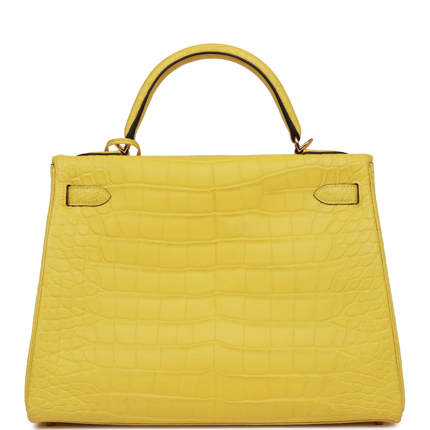 Hermes Special Order (HSS) Kelly Retourne 32 Mimosa Matte Alligator Gold Hardware