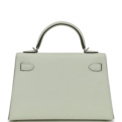 Hermes Kelly Sellier 20 Vert Fizz Epsom Palladium Hardware