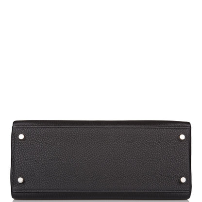 Hermes Kelly Retourne 28 Black Togo Palladium Hardware