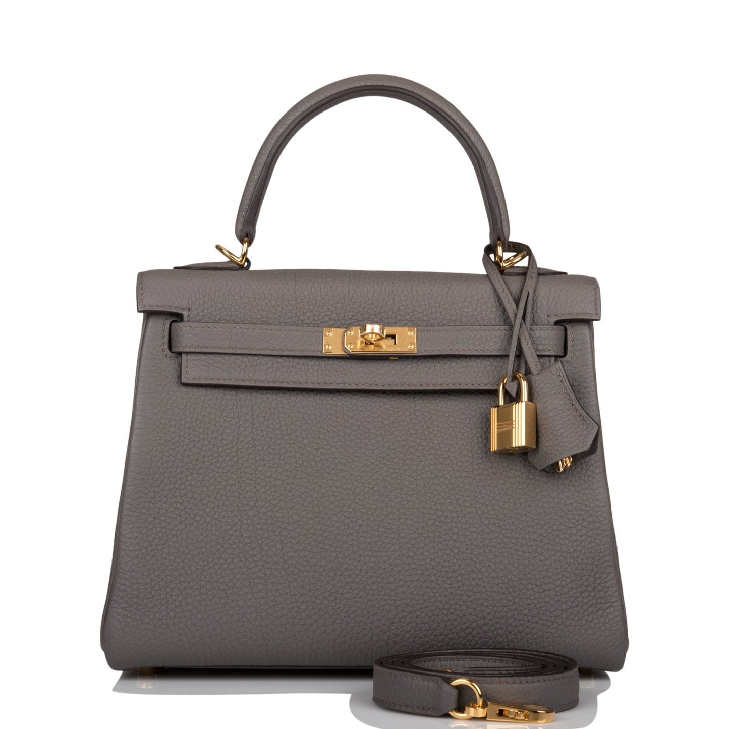 Hermes Kelly Retourne 25 Etain Togo Gold Hardware