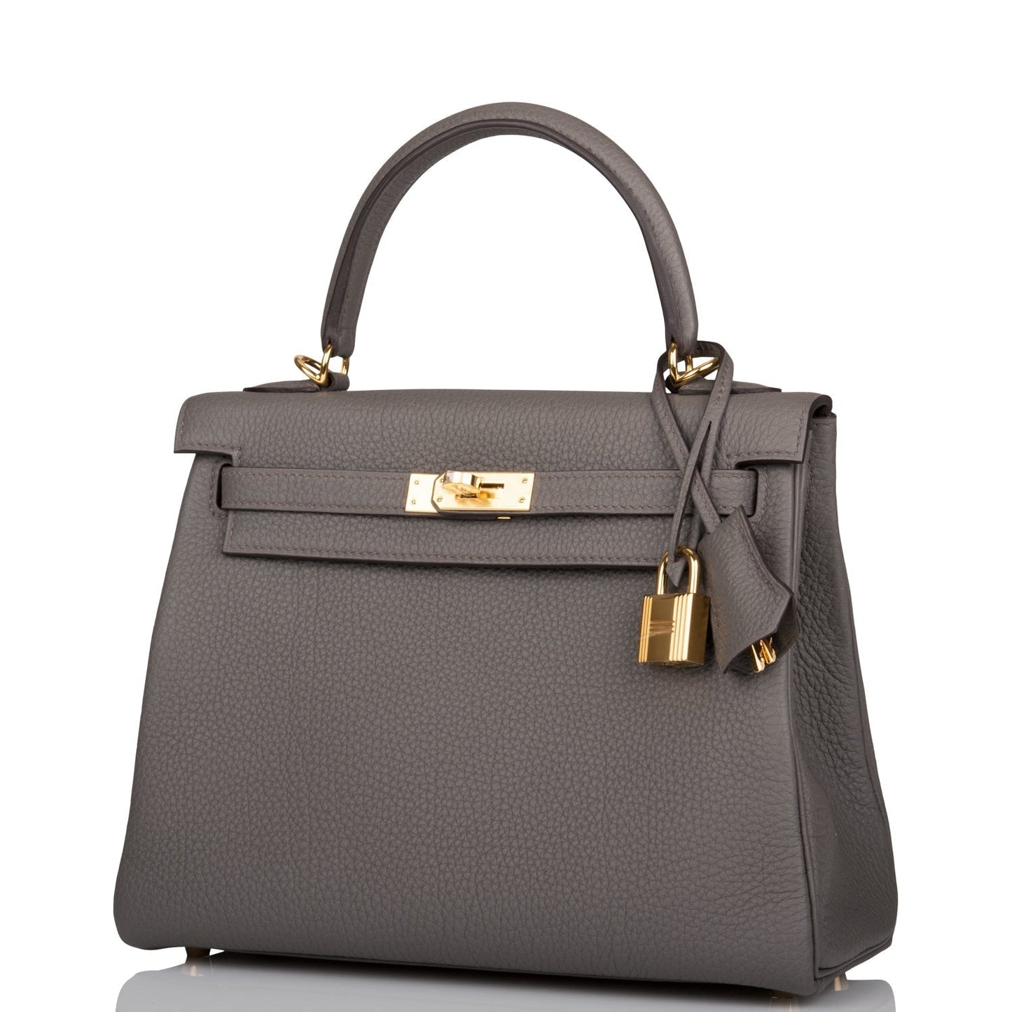 Hermes Kelly Retourne 25 Etain Togo Gold Hardware