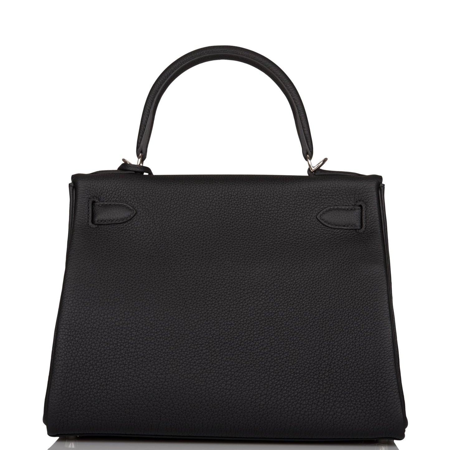 Hermes Kelly Retourne 28 Black Togo Palladium Hardware