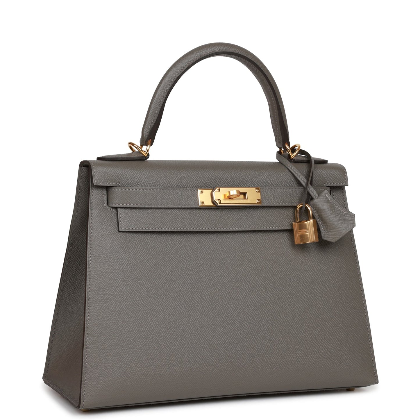 Hermes Kelly Sellier 28 Gris Meyer Epsom Gold Hardware