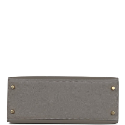 Hermes Kelly Sellier 28 Gris Meyer Epsom Gold Hardware