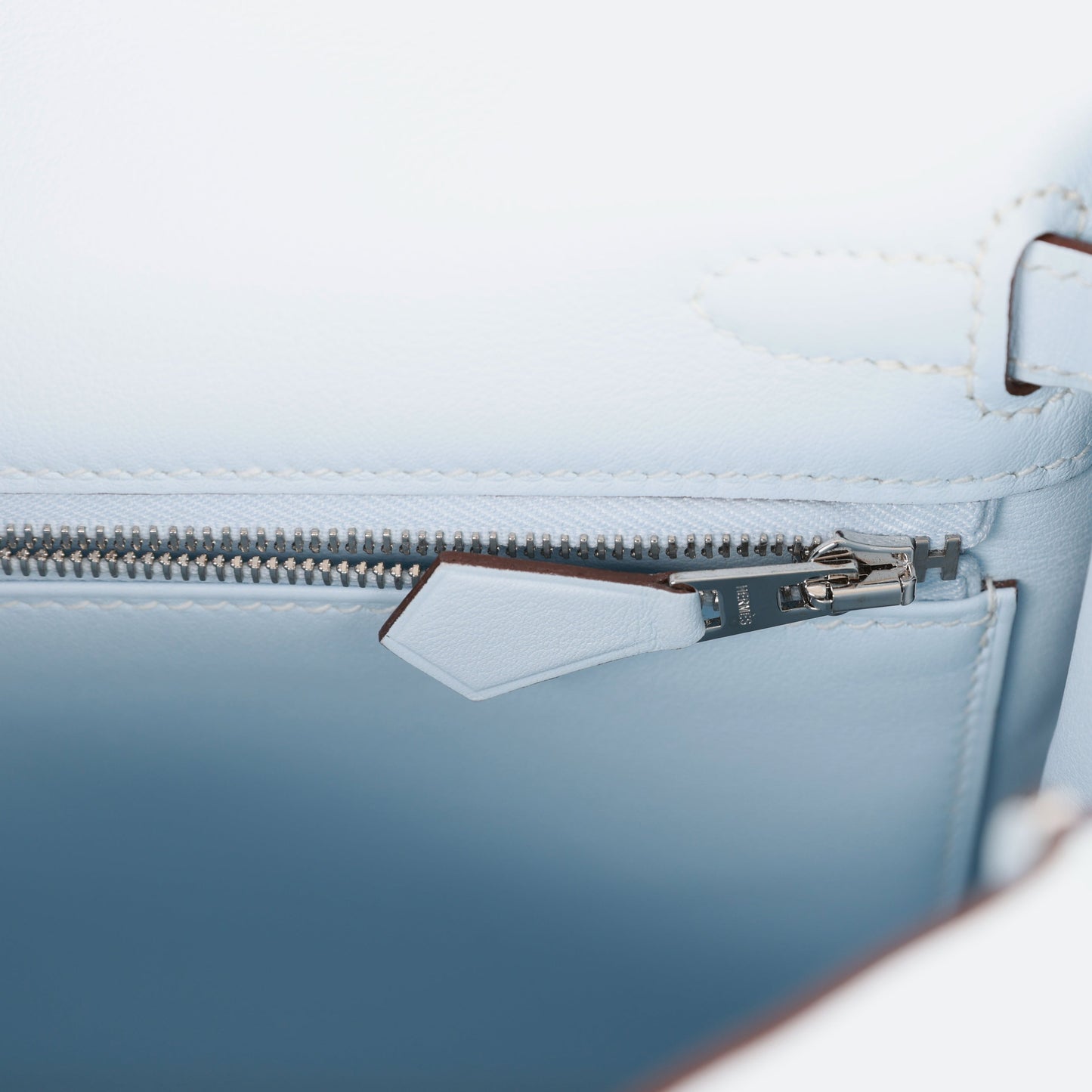 Hermes Kelly Retourne 25 Bleu Brume Swift Palladium Hardware