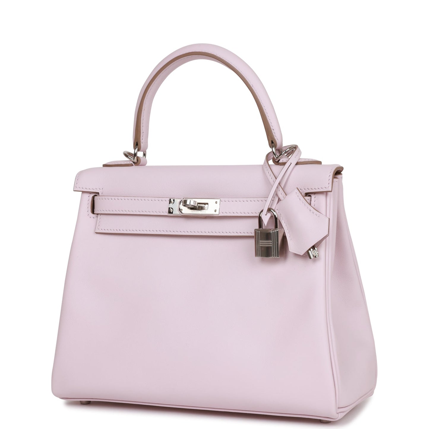 Hermes Kelly Retourne 25 Mauve Pale Swift Palladium Hardware