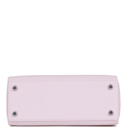 Hermes Kelly Retourne 25 Mauve Pale Swift Palladium Hardware