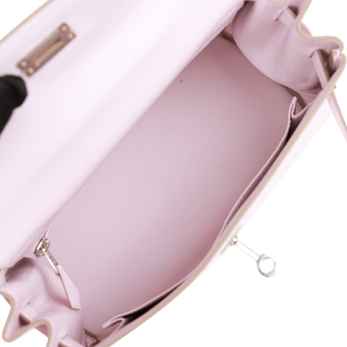 Hermes Kelly Retourne 25 Mauve Pale Swift Palladium Hardware